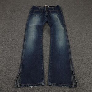 Vintage Abercrombie & Fitch Jeans Womens 4 Blue Denim Button Fly Bootcut USA 90s